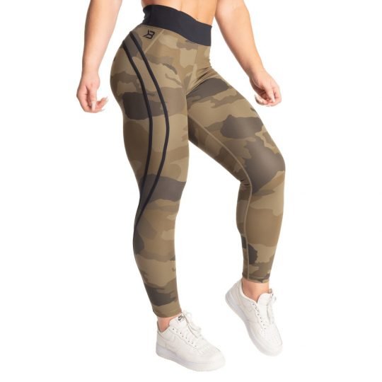 Camo High Tights Dark Green Camo | Better Bodies