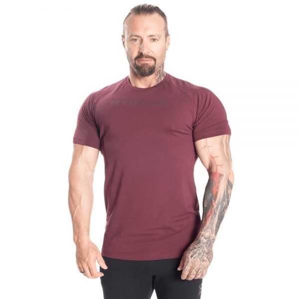 Gym Tapered Tee Maroon Better Bodies