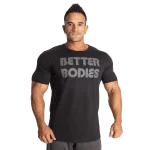Logo Tapered Tee Washed Black | Better Bodies