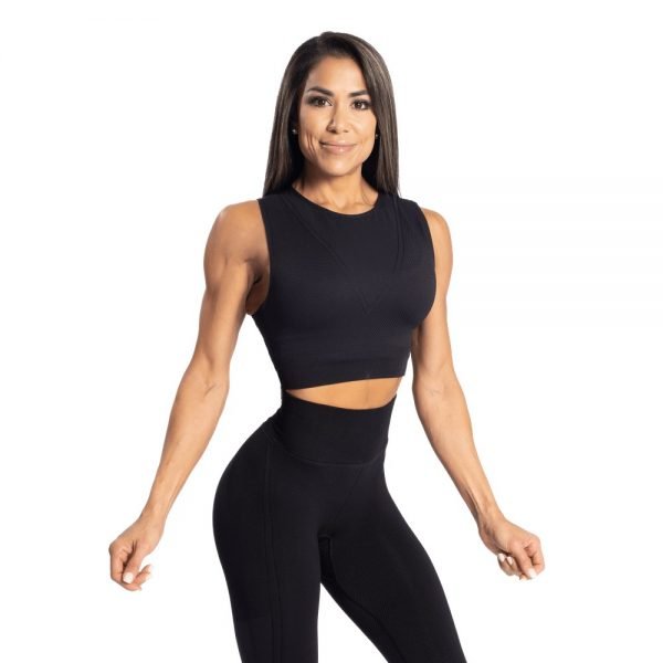 Roxy seamless top Black-Dark Navy | Better Bodies