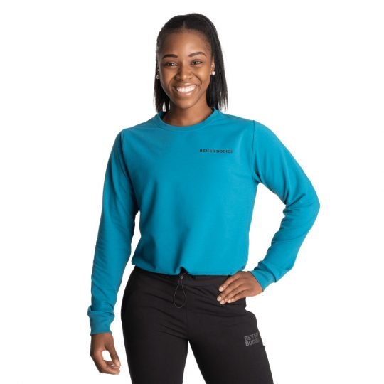 Empire Cropped Crew,Dark Turquoise