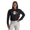 Empire Cropped Printed Crew Black | Better Bodies