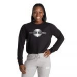 Empire Cropped Printed Crew Black | Better Bodies